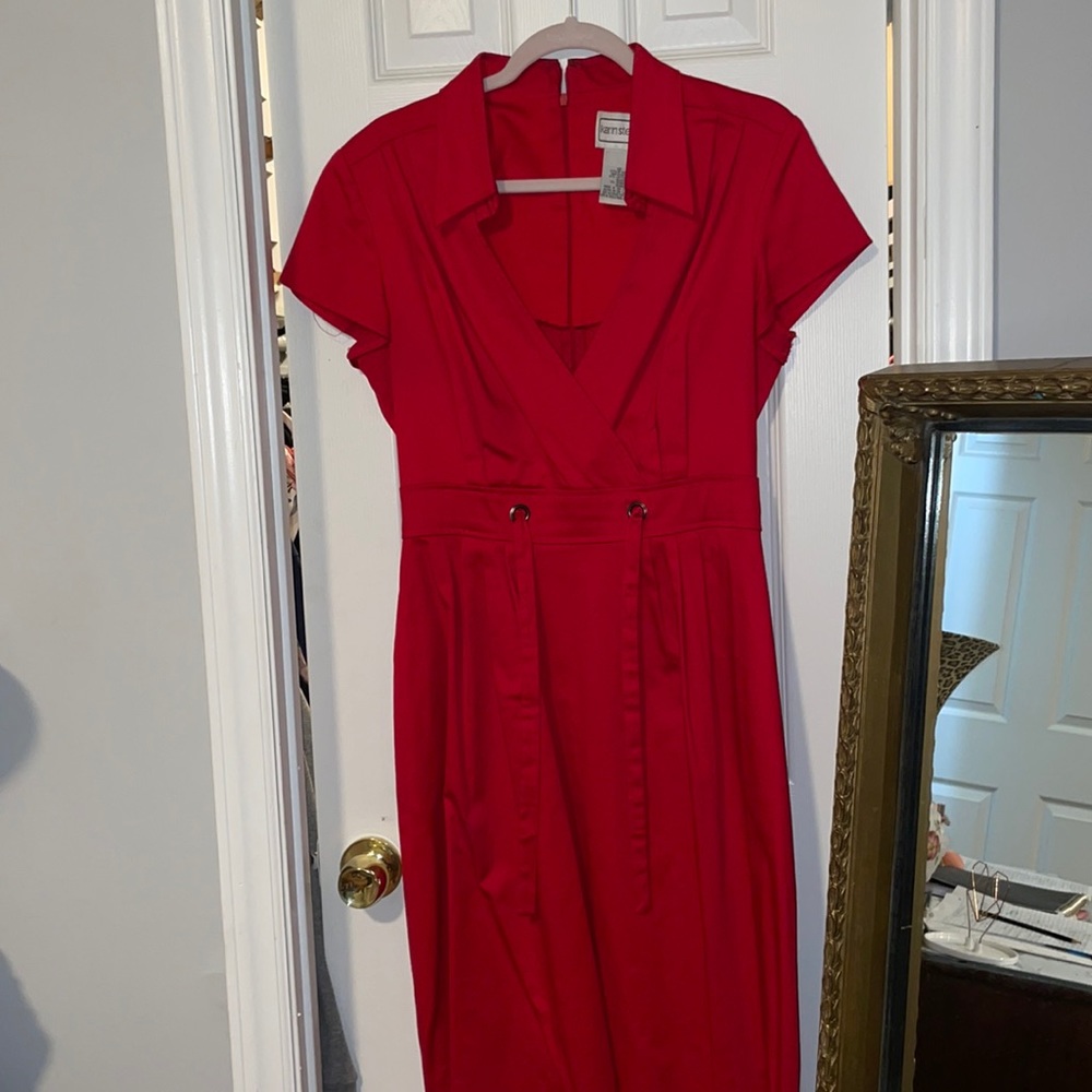 Red dress mid length